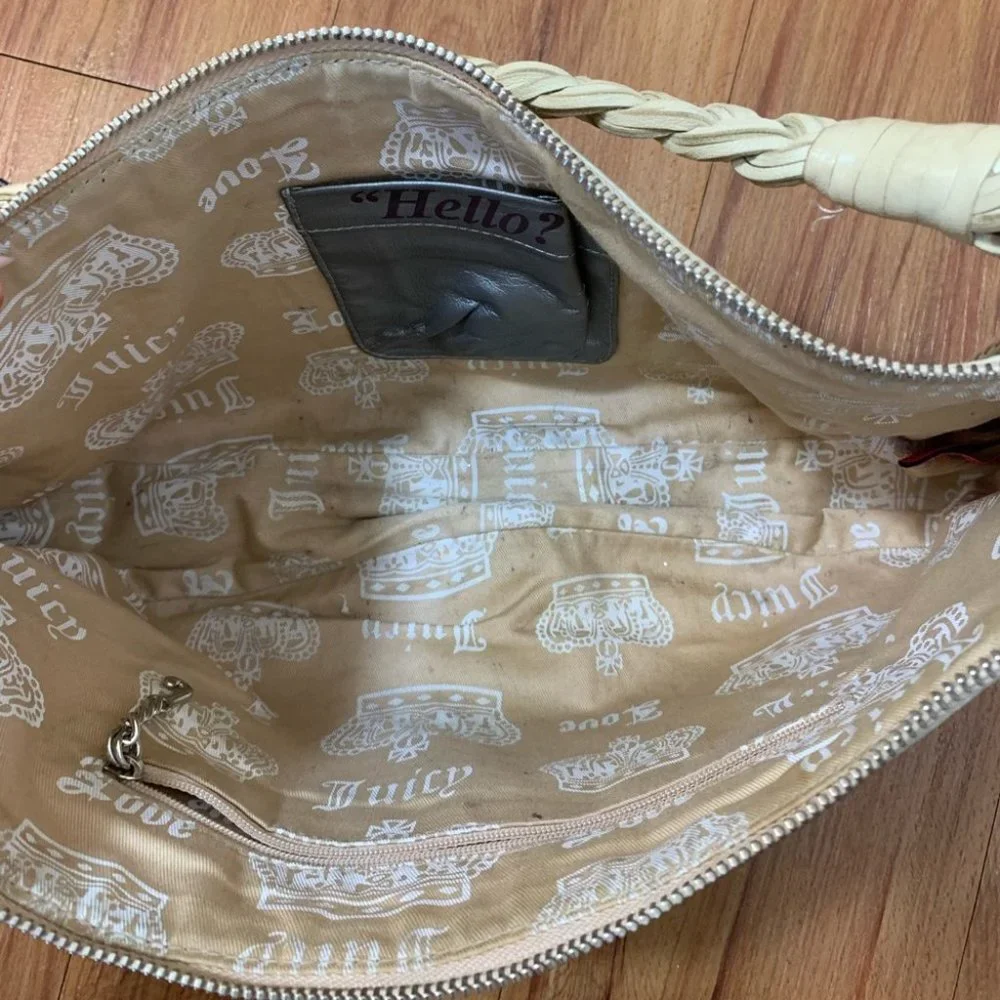 Juicy Couture Y2K Gold Sparkle Bag with Wooden Details